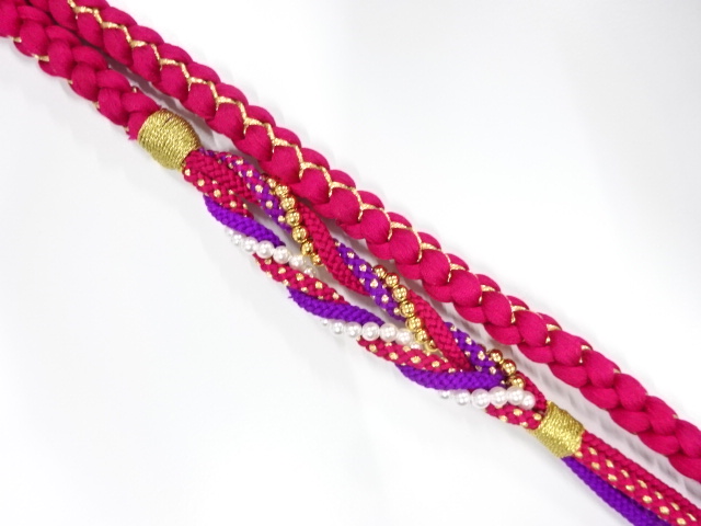 JAPANESE KIMONO / HAND-TIED OBIJIME CORD FOR FURIOSDE